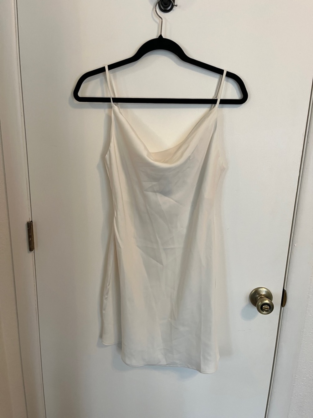 Urban Outfitters Ivory Cowl Neck Slip Dress